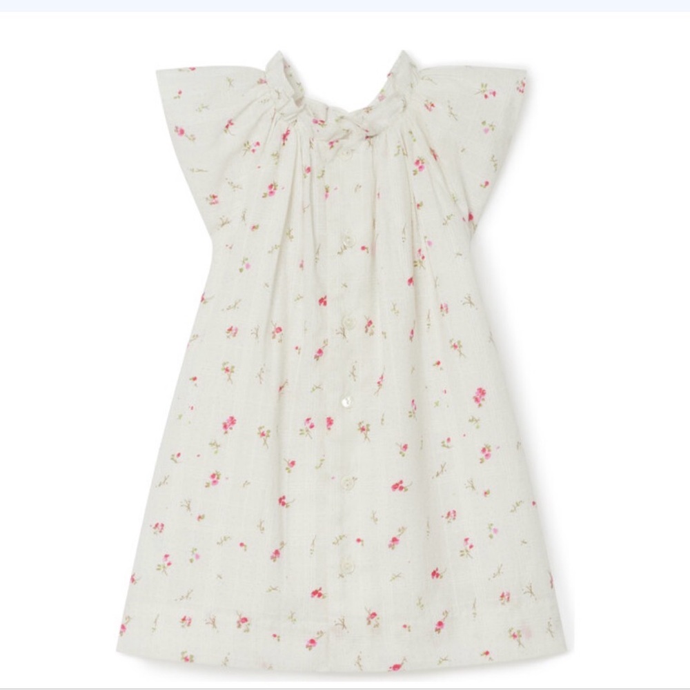 Bonpoint Nuage Floral Cotton Dress 2T